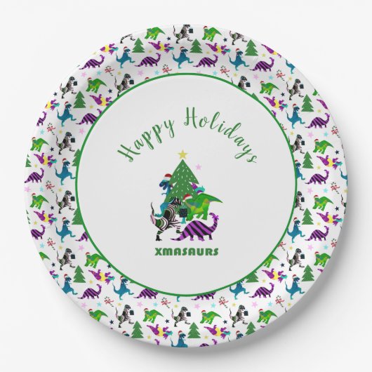Xmasaurs Papieren Bordje (Voorkant)