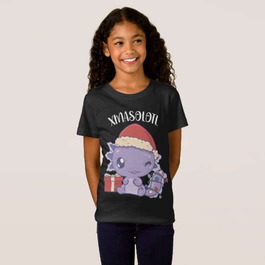 Xmasolotl Leuke Axolotl Kerstmis T-shirt (Voorkant volledig)