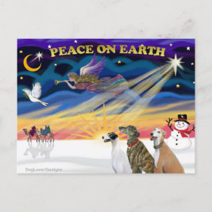 XmasSunrise-3 Greyhounds Feestdagenkaart