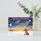 XmasSunrise-BLoodhond Feestdagenkaart (Staand voorkant)