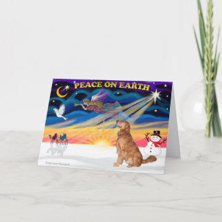 XmasSunrise - Golden Retriever 10 Feestdagen Kaart