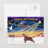 XmasSunrise - Ierse Setter 1 Feestdagenkaart (Voorkant / Achterkant)