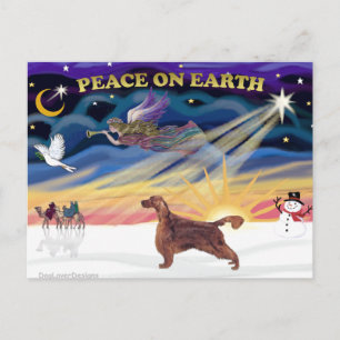 XmasSunrise - Ierse Setter 1 Feestdagenkaart