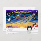 XmasSunrise - Japanse Chin Feestdagenkaart (Voorkant / Achterkant)