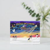 XmasSunrise Terrier Feestdagenkaart (Staand voorkant)