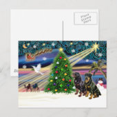 Xms Magic-2 ROTTWEILERS Feestdagenkaart (Voorkant / Achterkant)