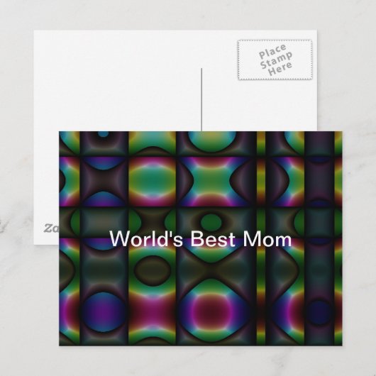 XO Abstracte digitale kunst, 's Werelds beste moed Briefkaart (Voorkant / Achterkant)