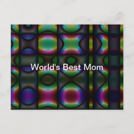 XO Abstracte digitale kunst, 's Werelds beste moed Briefkaart