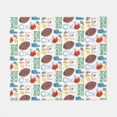 XO Football seizoen touchdown eerste down achterkl Fleece Deken (Voorkant (Horizontaal))