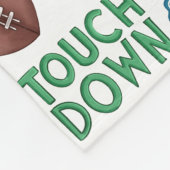 XO Football seizoen touchdown eerste down achterkl Fleece Deken (Hoek)