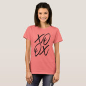 XO-geborsteld script T-shirt (Voorkant volledig)