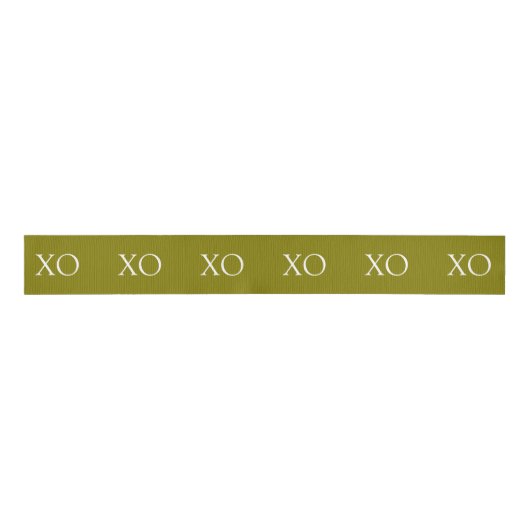 XO Gold Ribbon Grosgrain Lint (Voorkant)