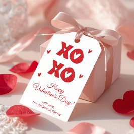 XO Hart Valentijncadeau Tag Cute Minimaal Design Cadeaulabel