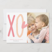 XO Heart Valentijnsdag-fotokaart (Voorkant)