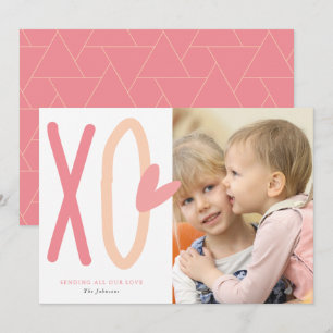 XO Heart Valentijnsdag-fotokaart