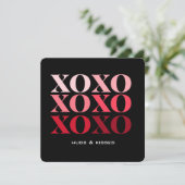 XO Hugs & Kisses, Valentijnsdag Holiday Kaart (Staand voorkant)