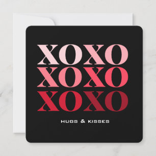 XO Hugs & Kisses, Valentijnsdag Holiday Kaart