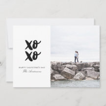 XO. Knuffels en kusjes. Zwarte en witte Valentijns