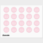 XO kussen en knuffels roze moderne aangepaste teks Ronde Sticker (Vel)