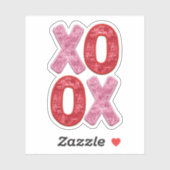 XO OX - Kus Knuffel Knuffel Kus Valentijnsticker Sticker (Vel)