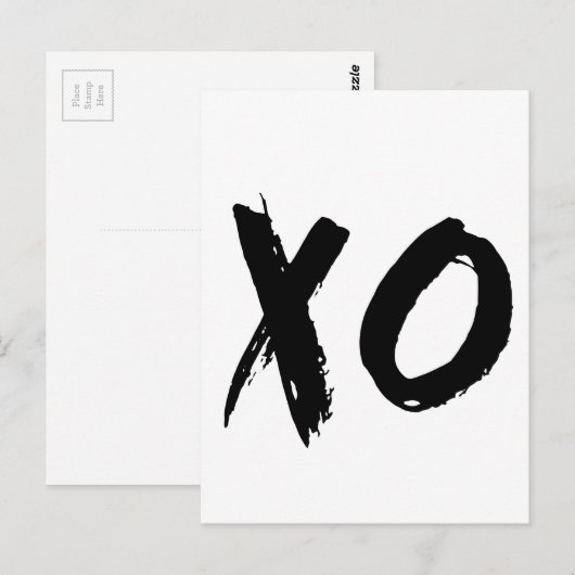 XO-penseel minimaal Briefkaart (Voorkant / Achterkant)