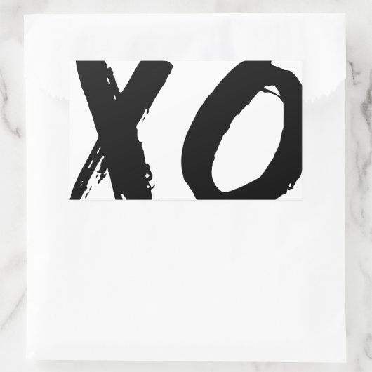 XO-penseel minimaal Rechthoekige Sticker (Tas)