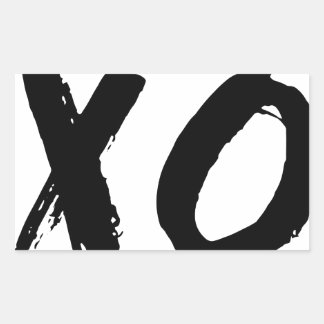 XO-penseel minimaal Rechthoekige Sticker