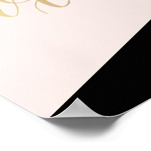 XO-roze kunstdrukwerk Poster (Hoek)