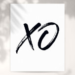 XO Script Love en Hugs Poster<br><div class="desc">Een cool, trendy en leuk ontwerp voor je thuis. Ontworpen door: Thisnotme©</div>