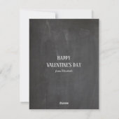 XO. Valentijnsdag knuffels en kusjes. schoolbord Feestdagenkaart (Achterkant)