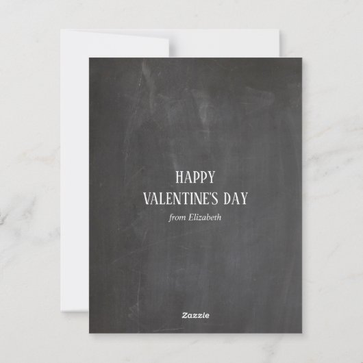 XO. Valentijnsdag knuffels en kusjes. schoolbord Feestdagenkaart (Achterkant)