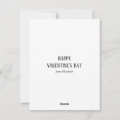 XO. Valentijnsdag knuffels en kussen. Black Feestdagenkaart (Achterkant)