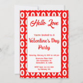 XO Valentijnsdag Party Kaart (Voorkant)