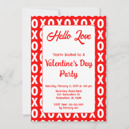 XO Valentijnsdag Party Kaart