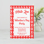 XO Valentijnsdag Party Kaart (Staand voorkant)