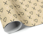 Xo Valentijnse - Hearts Patroon Cadeaupapier (Rol Hoek)