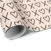 Xo Valentijnse  - Hearts Patroon Cadeaupapier (Rol Hoek)