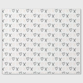 Xo Valentijnse  - Hearts Patroon Cadeaupapier (Vlak)