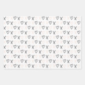 Xo Valentijnse  - Hearts Patroon Inpakpapier Vel (Voorkant)