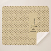 Xo Valentijnse Hoorten Patroon monogrammen Sherpa Deken (Voorkant (horizontaal))