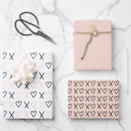 Xo Valentijnsharten Patroon Inpakpapier Vel