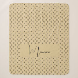 Xo Valentijnsharten Patroon Met Monogram Sherpa Deken