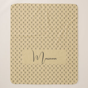 Xo Valentijnsharten Patroon Met Monogram Sherpa Deken