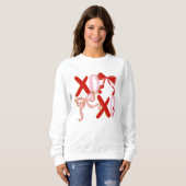 XO Valentine Sweatshirt | Cute XOXO Love Pullover (Voorkant volledig)