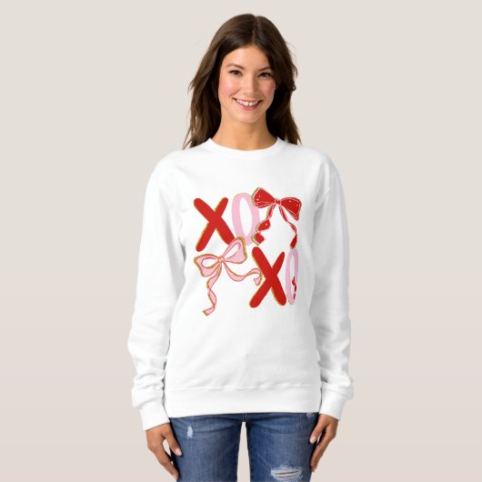 XO Valentine Sweatshirt | Cute XOXO Love Pullover (Voorkant volledig)