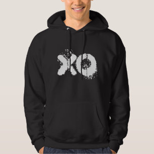 XO witte mannen zwart Hoodie