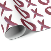 XO X O Hugs & Kisses in Red Trendy Wrapping Paper Cadeaupapier (Rol Hoek)