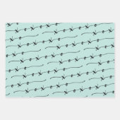 XO XO Be Mine Mint & Zwarte Kalligrafie Valentijn Inpakpapier Vel (Voorkant)