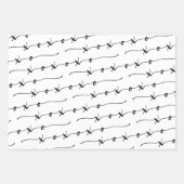 XO XO Be Mine Wit & Zwart Kalligrafie Valentijn Inpakpapier Vel (Voorkant)