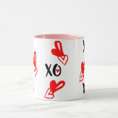 XO XO Heart Valentines Day Mug - Cute Kawaii Love Mok (Midden)